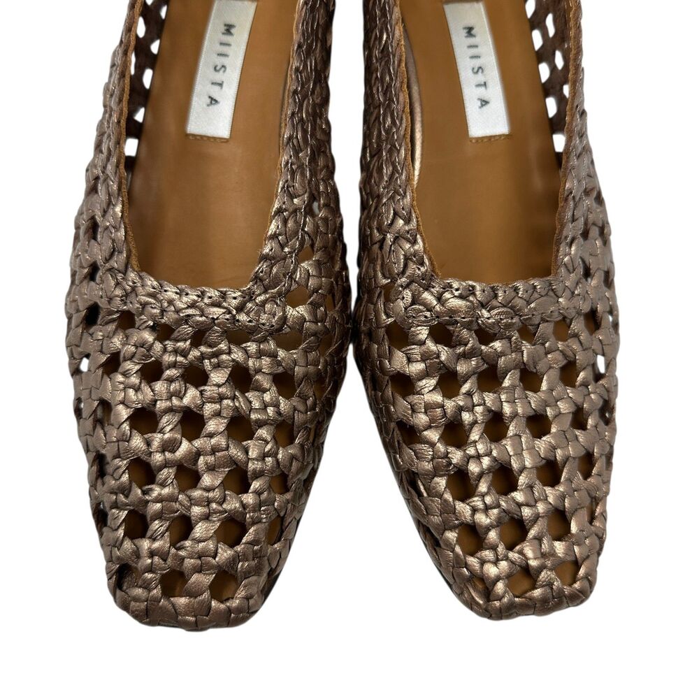 Miista Bronze Woven Heels - Picture 5 of 5